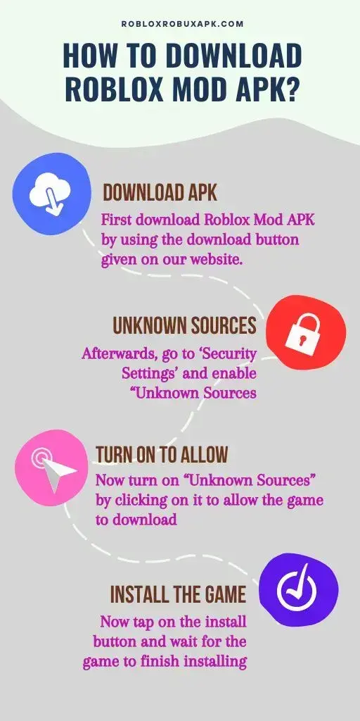 how to download roblox mod apk- infographic