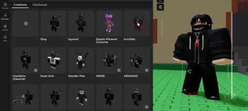 Roblox avatar editor screenshot 2